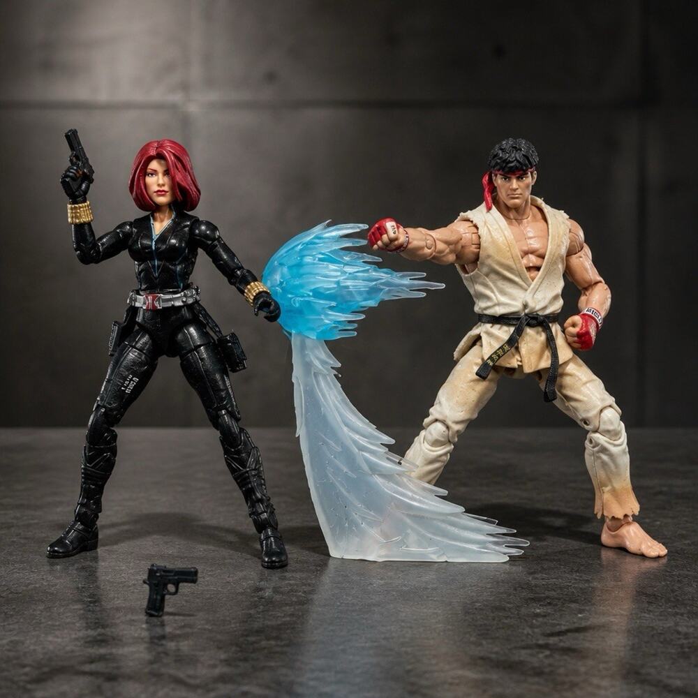 Marvel Gamer Verse Marvel vs. Capcom Infinite: BLACK WIDOW & RYU Figures (2018)